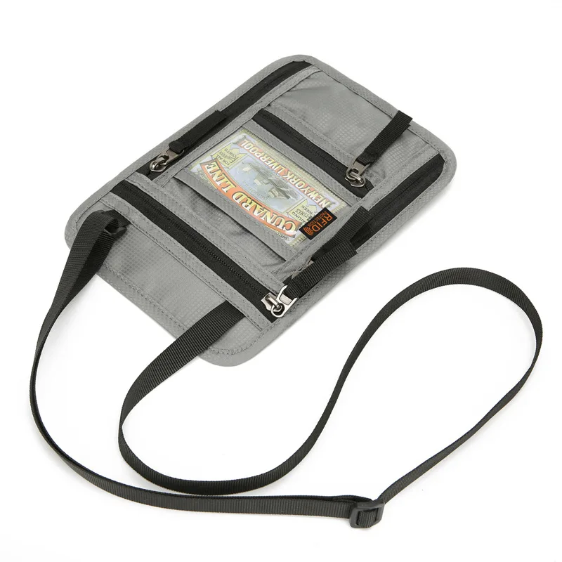 Passport Holder Neck Pouch Travel Wallet for Women Men RFID Blocking Security Slim Traveling Wallet with Neck Lanyard Strap 3