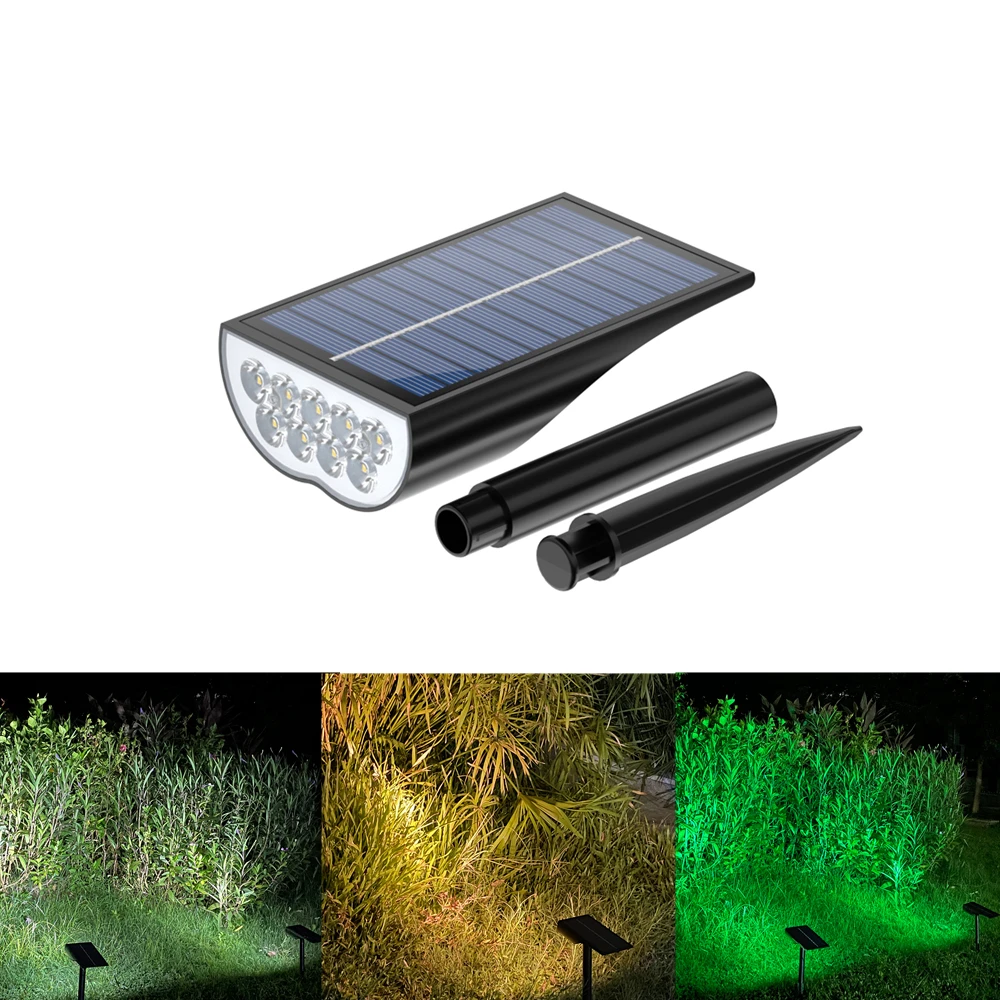 LED Outdoor Solar Lights IP67 Waterproof Landscape Spotlights Garden