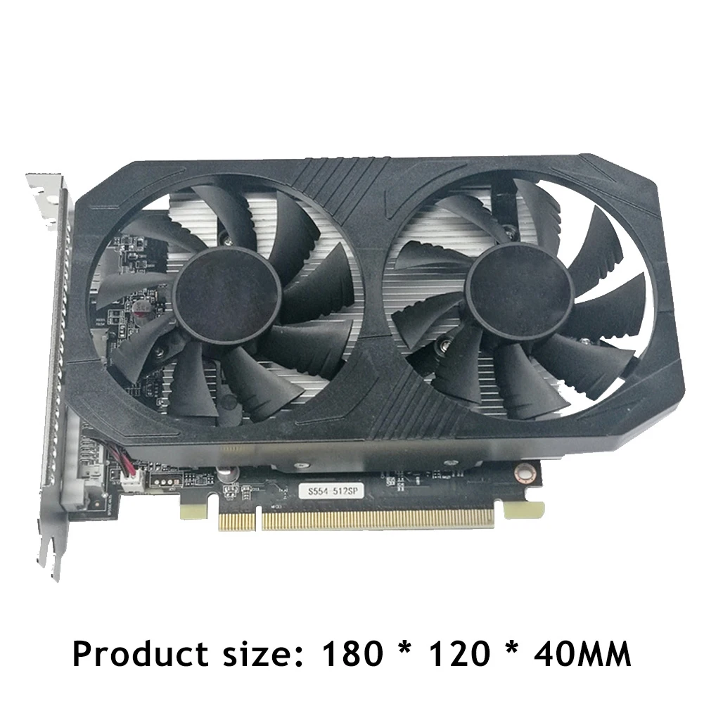 video card for pc AMD RX550 4GB DDR5 graphics card, 128-bit graphics card with dual cooling fans DVI-D interface and HDMI interface video card in computer