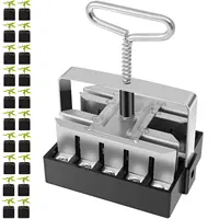 New Mini Soil Blocker 3/4inch 20 Cell Manual Soil Block Maker Handheld Seed Block Maker Tool Metal Garden Micro Soil Blocking 1