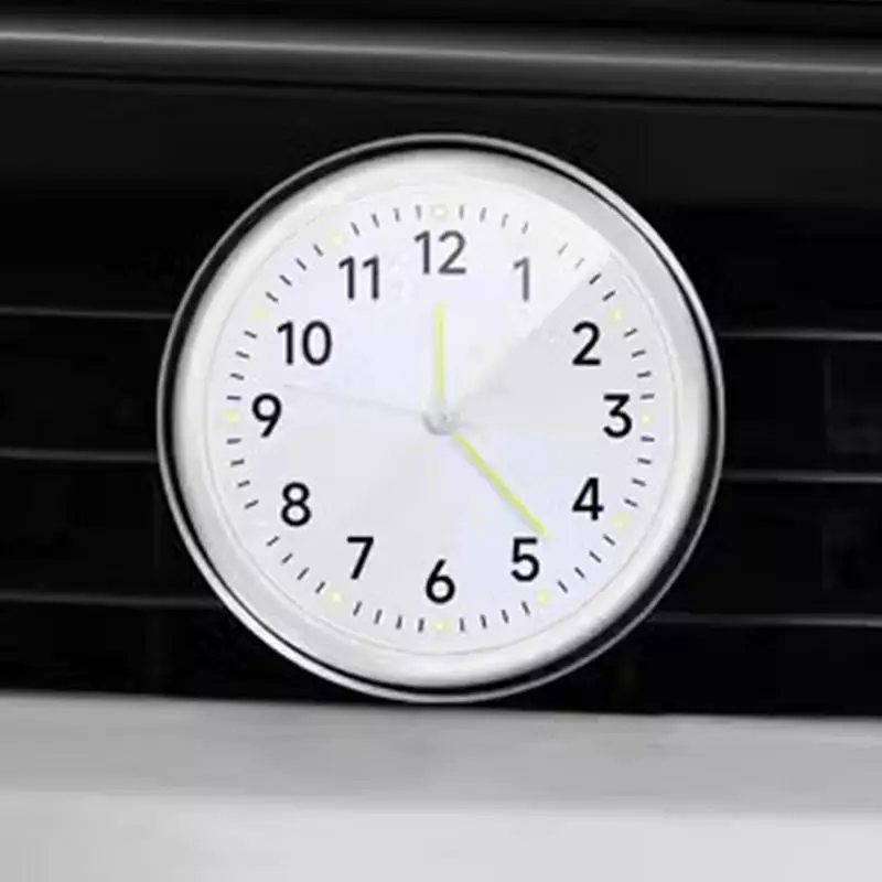 Car Dashboard Clock Mini Analog Dashboard Air Vent Watch Time Decorative Ornament Gauges Interior Accessory For Automobile
