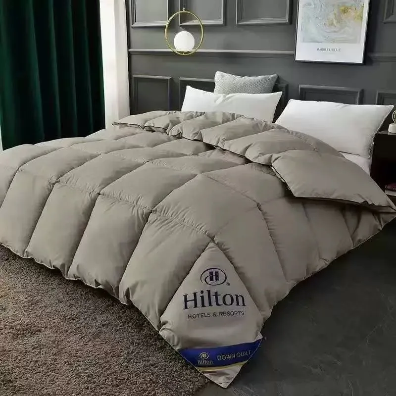 Hilton Down Comforter 5Star Hotel Qualidade Cama de casal Colcha Presente de luxo para casais Hilton colcha de inverno colcha quente e grossa