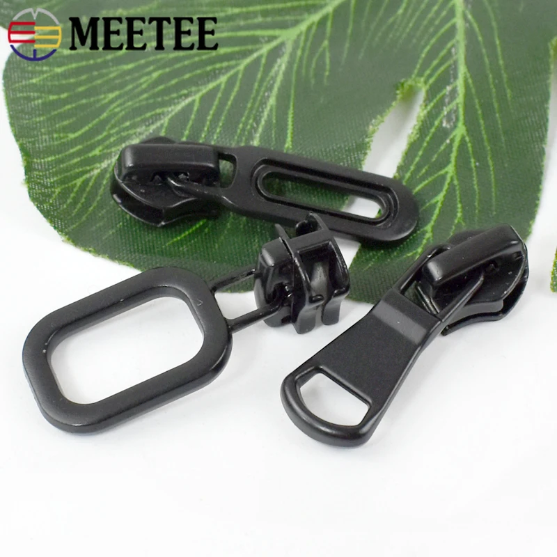 5Pcs 3# 5# 8# Zipper Puller Slider for Metal Nylon Resin Zippers Bag Clothes Auto Lock Zip Head Sewing Supplies Accessories