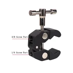 Versatile Magic Arm Clamp with Ballhead and Shoe Mount - Black