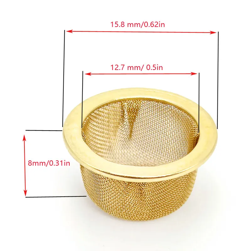 Smoking Pipe Screen Domed Rimmed Mesh 304 Stainless Steel And Brass Bowl Filter Tobacco Accessories