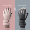 Winter New Women Ski Gloves Full Finger Plus Velvet Warm Windproof Anti-slip Touch Screen Gloves Outdoor Cycling Skiing Mittens 4