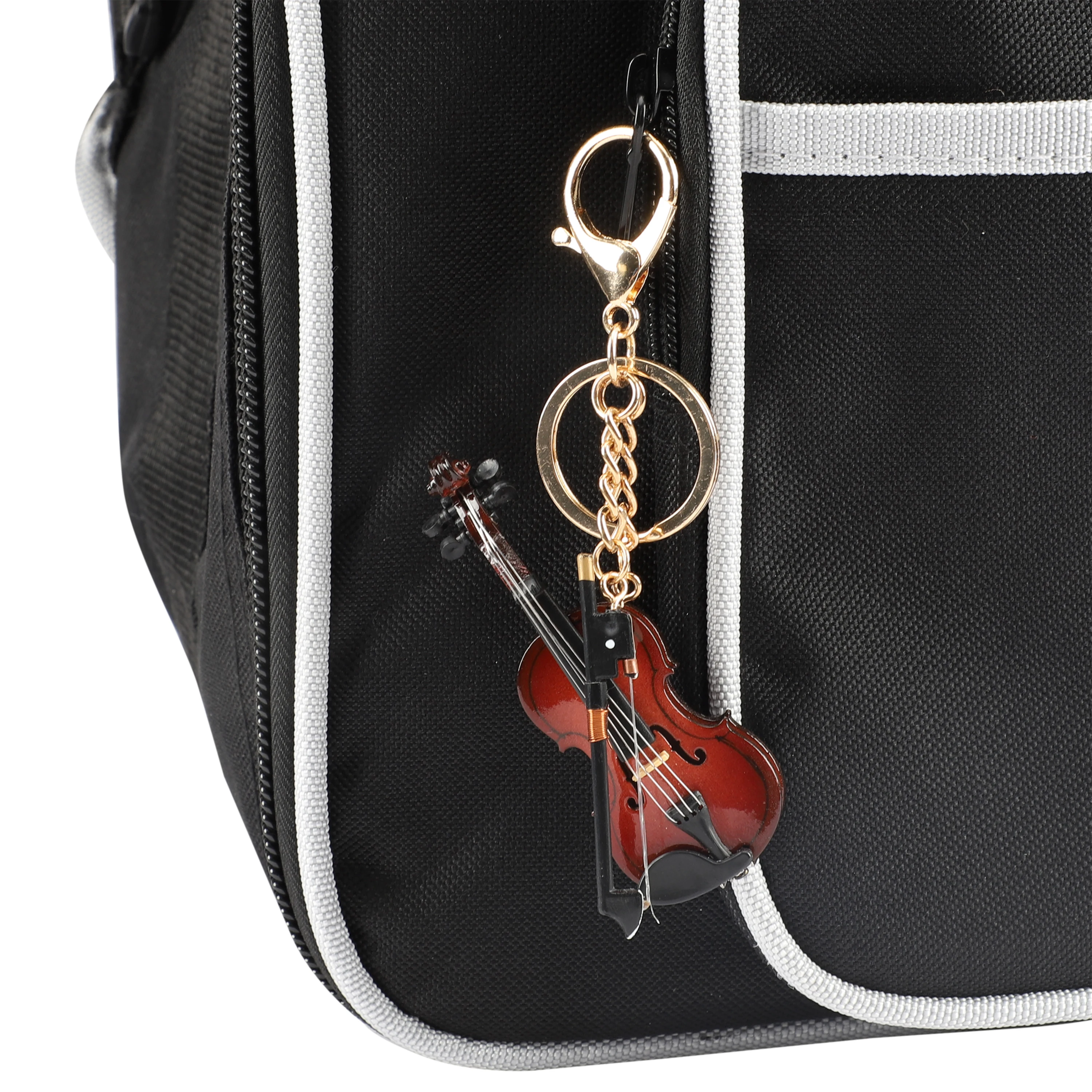 Portachiavi Violino In Miniatura: Confezione Da 6 Pezzi In Lega Di Zinco, Ciondoli Vintage Creativi Per Chiavi Auto E Borsa, 11 Cm - 3
