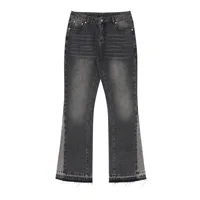 Jean vintage JBP pour homme, coupe droite, jambe large, pantalon long décontracté, streetwear, en denim de coton, taille mi-haute, fermeture éclair 2