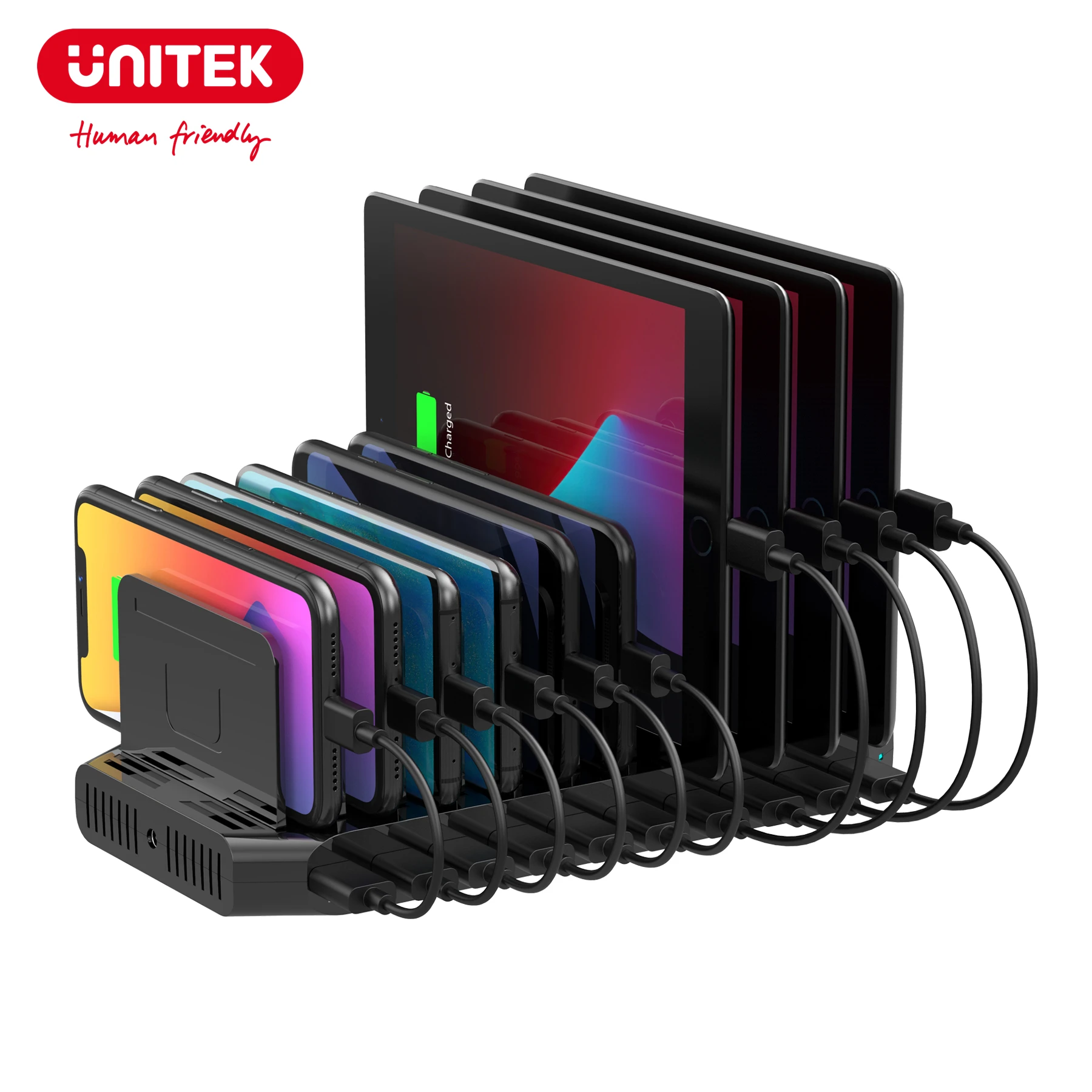 unitek-usb-charging-station-10-ports-usb-fast-charge-docking-for-ipad-iphone-tablet-60w-multi-device-charger-with-smart-ic-tech