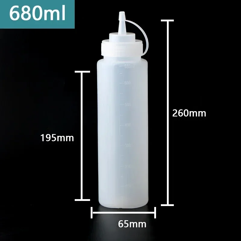 Large Squeeze Condiment Bottles with Nozzle Dispensers - Perfect for Ketchup, BBQ Sauces, and Olive Oil