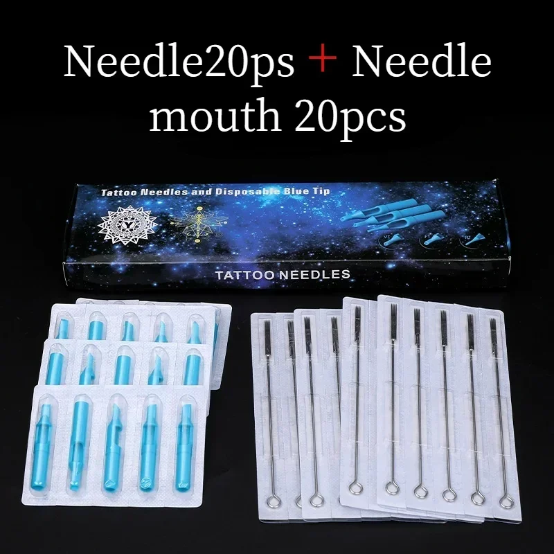 40pcs/set Mixed Tattoo Needle Tips Kit 20pcs RM + FT Needle + 20pcs Mouth Tattoo Needles Tips Body Art tattoo microblading needles