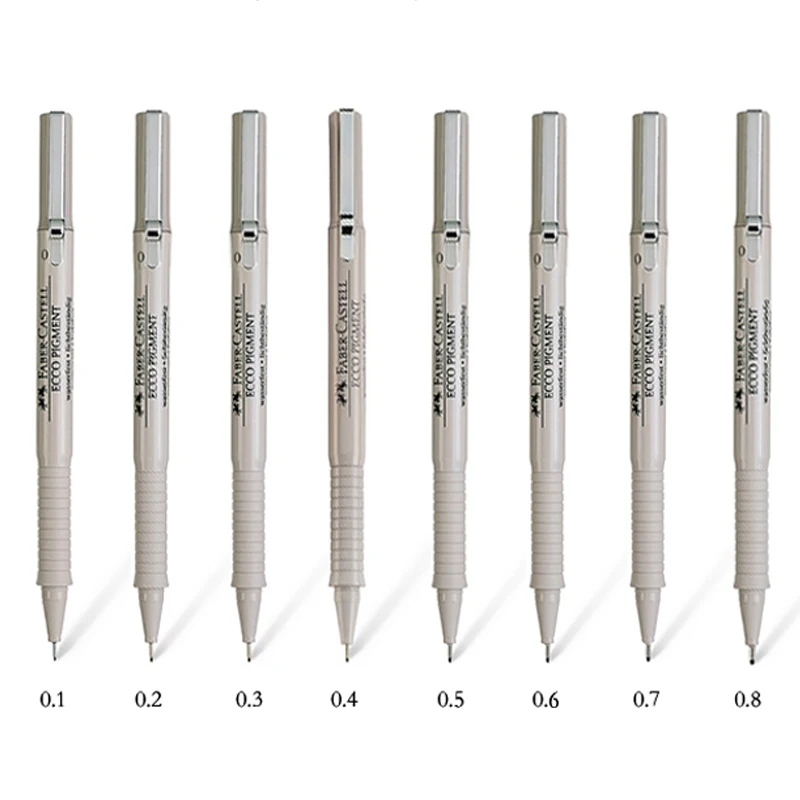 Manga Markers Micro Pens Sketching Markers Art Markers Permanent Markers Paint Marker Pens FABER-CASTELL Fineliner Pigment Liner Waterproof Black Ink 0.1-0.8mm Sketch Drawing Pen Manga Design 1pc