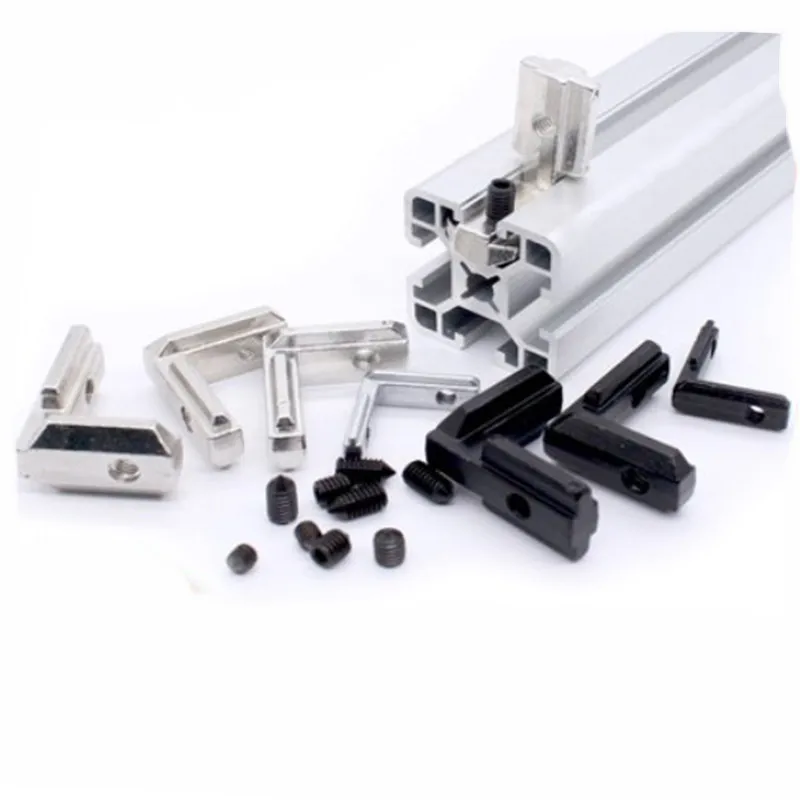 10pcs/lot L Shape Inner Corner Joint Bracket with Screw for 3030 4040 Aluminum Extrusion Profile