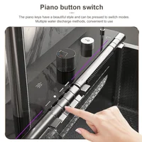 MultiFunction Waterfall Wash Vegetables Basin Stainless Steel Large Single Slot With Smart Digital Display Faucet Kitchen Sink 3