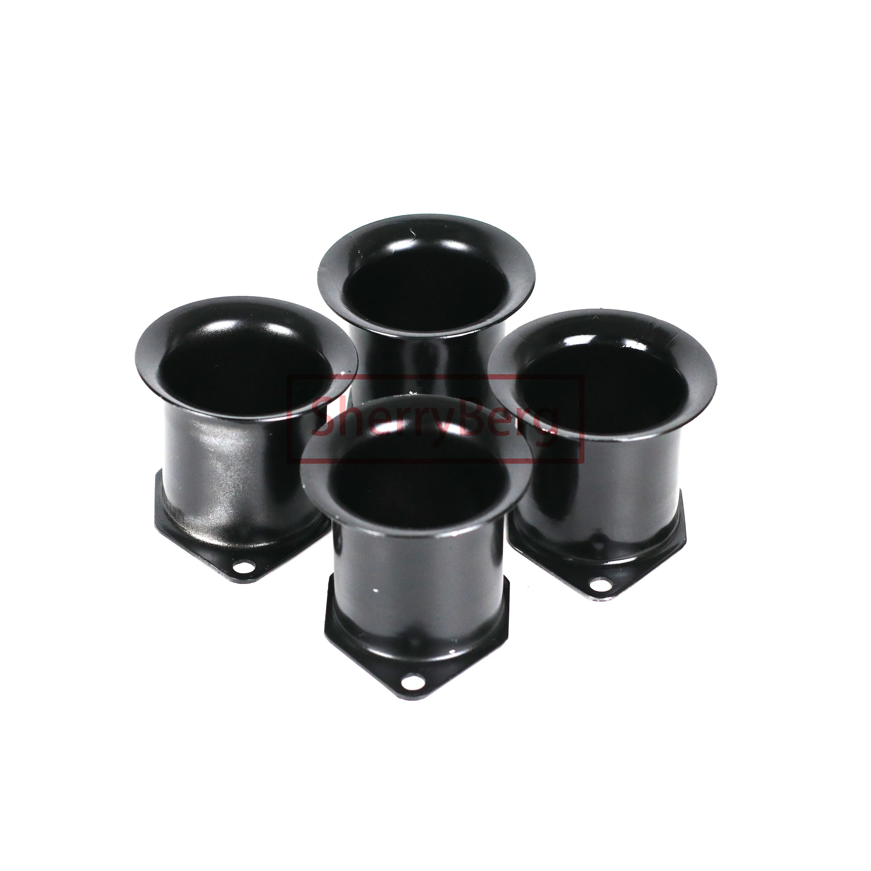 SherryBerg 4 X New Velocity Stacks Air Horn Pipe Trumpet Slides For Weber Dellorto 36/40/44/48 IDF Air Horn Pipe Trumpets Black