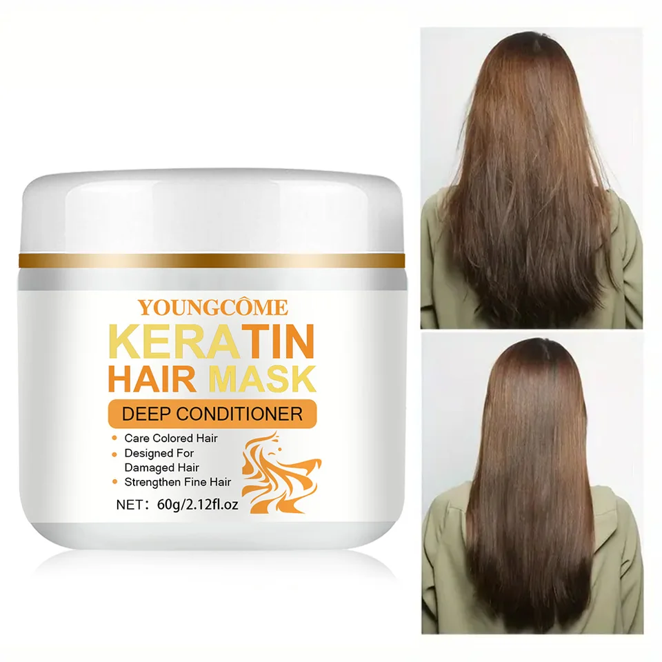 Keratin Hair Mask Deep Nourishing Repair Damaged Hair