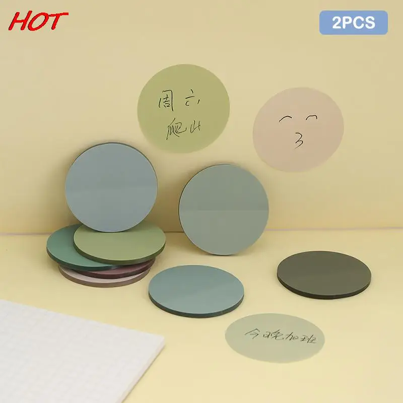 

20*2pcs Morandi Round Transparent Sticky Note Pads Notepads Waterproof PET Memo Pad Stickers Journal School Stationery Office St