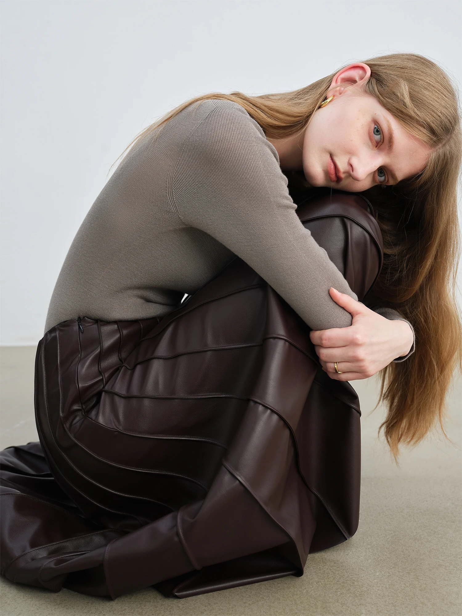 زيكياو تيشيرت صوف نسائي محبوك