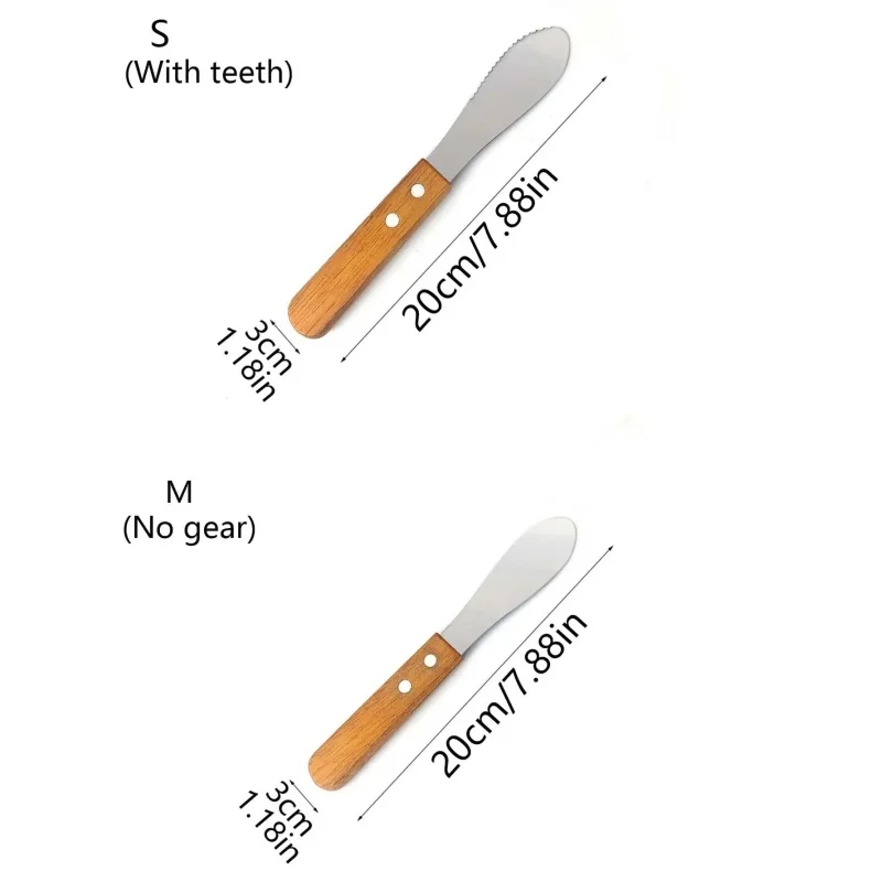 Cheese Butter Knife 1Pc Stainless steel cream cheese butter knife wooden handle sandwich cheese and jam spread tool kitchen utensils