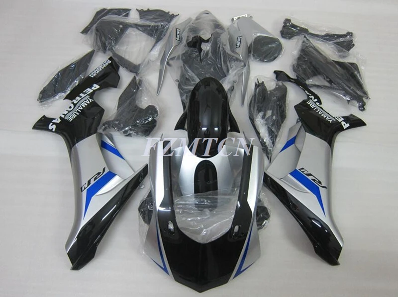 

Комплект обтекателей для мотоцикла из АБС-пластика, подходит для YAMAHA YZF - R1 R1m 2015 2016 2017 2018 15 16 17 18, черный, серебристый