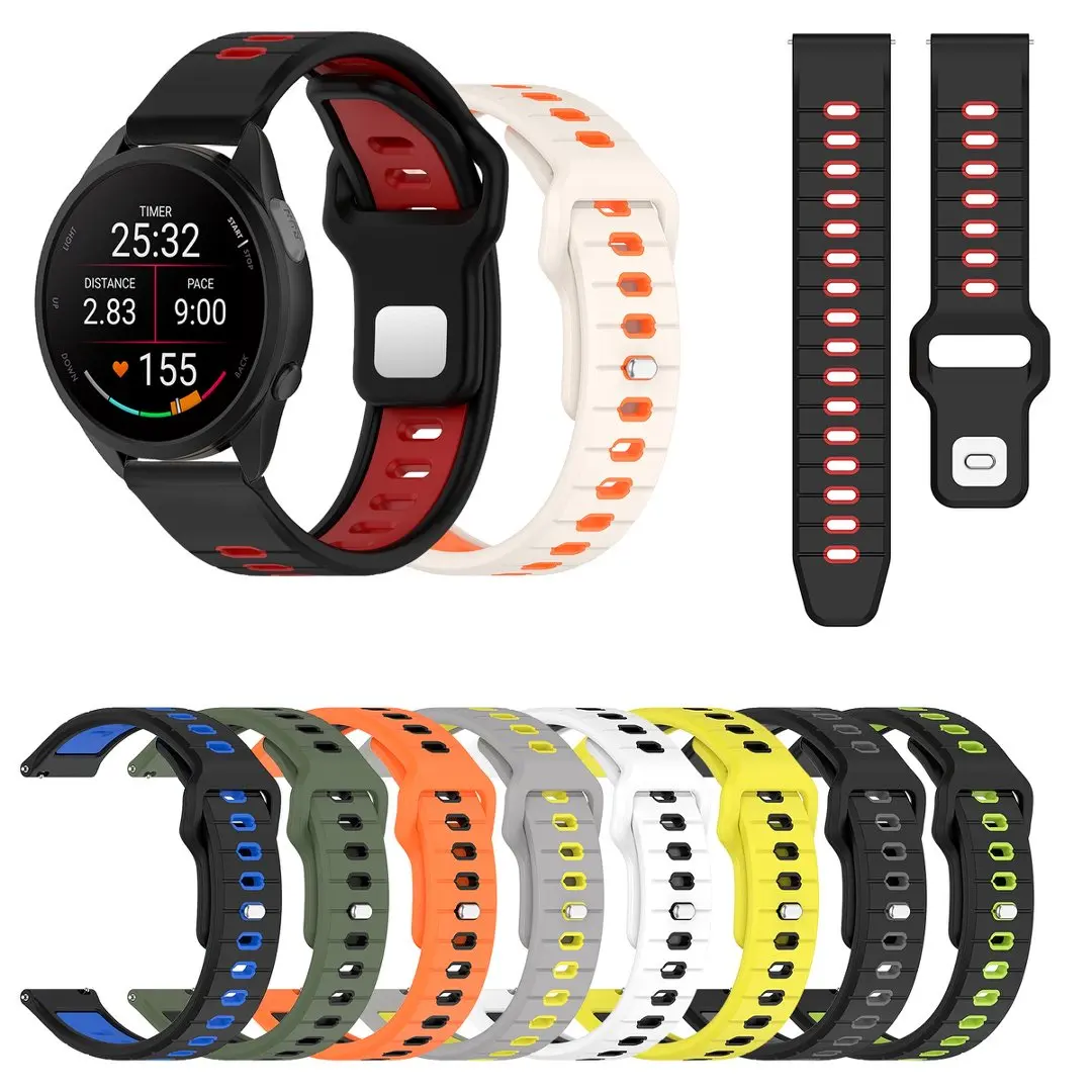 Oumida Bracciale In Silicone Compatibile Con Garmin Forerunner 55/158/245/165/645 – Cinturino Di Ricambio 20 Mm, Impermeabile, Per Uomo E Donna