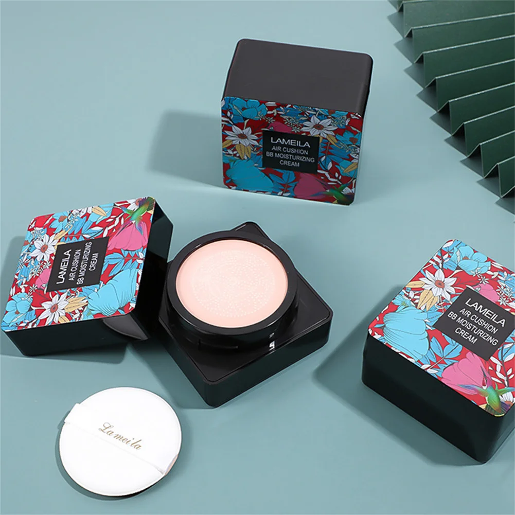 Liquid Foundation CC Cream Air Cushion Cream Cushion Foundation Makeup Cream Air Cushion CC Cream+Mushroom Head Makeup Puff Moisturizing Concealer Liquid Foundation Beauty Cream Brighten Tone For All Skin