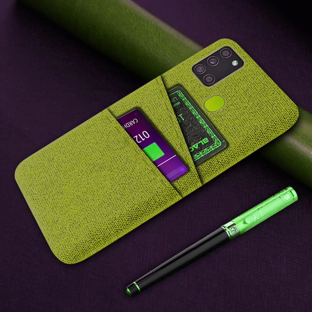 A21S Per Samsung Galaxy A21S Custodia In Tessuto Di Lusso Dual Card Cover Per Samsung A21S A217F 6.5 ''Coque Sm-A217F A 21 S Funda Capa