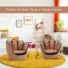Kids Couch with Solid Wood Frame & Baseball Glove Design, Children Armchair for Play Room, Nursery, Kindergarten, Kids Room 5