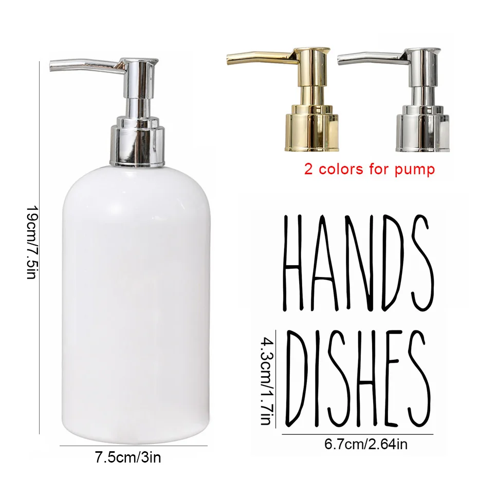 Description Picture 4 of itemKitchen Soap Dispenser Dish Washing Clean Liquid Bottle 500ml Plastic Refillable Dispenser Container Hands Soap Dishes Bottle