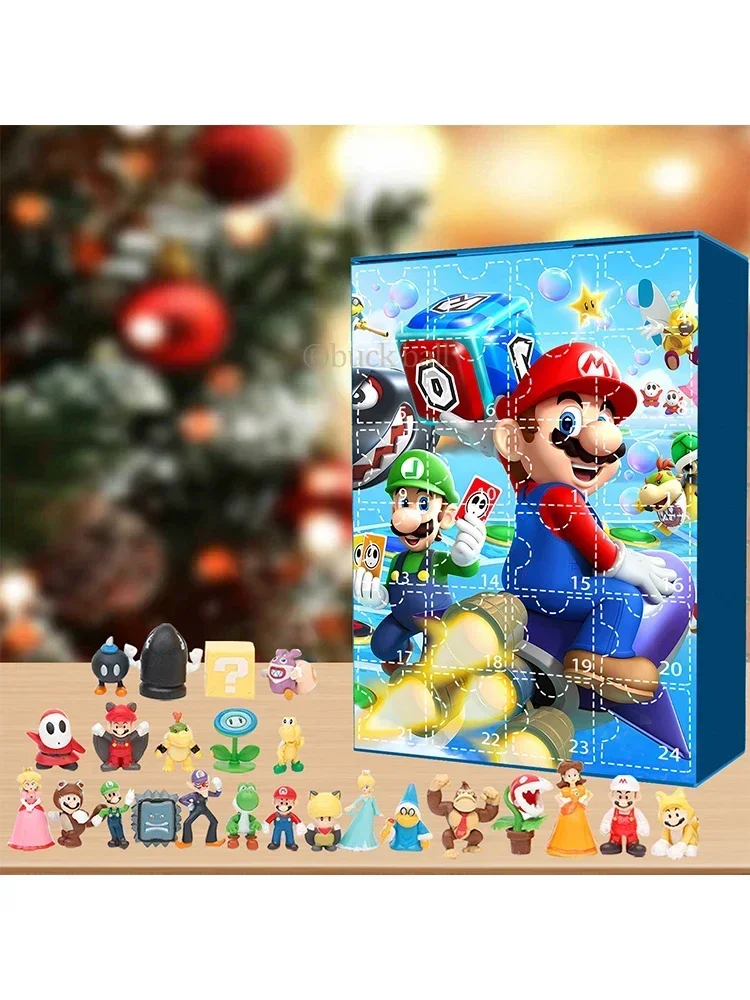 24pcs Christmas Advent Calendar Super Mario Bros Figure Kawaii Surprise Box  Anime Figure Toys Pvc Model Doll Toy Xmas Gifts Kids - AliExpress