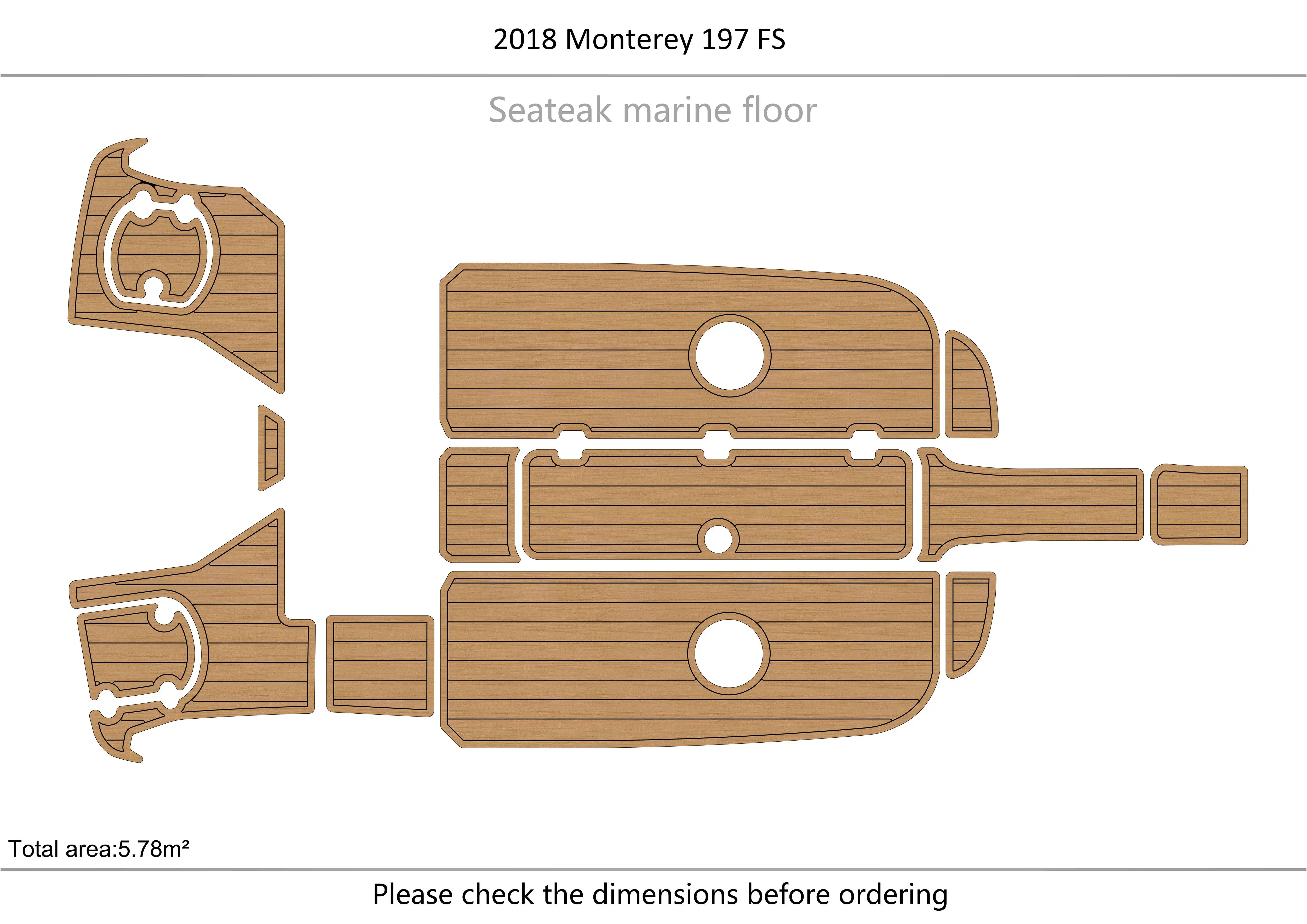 

2018 Monterey 197 FS кабина 1/4 дюйма 6 мм EVA искусственный ковер для водных лыж, яхты, лодки, нескользящий напольный коврик