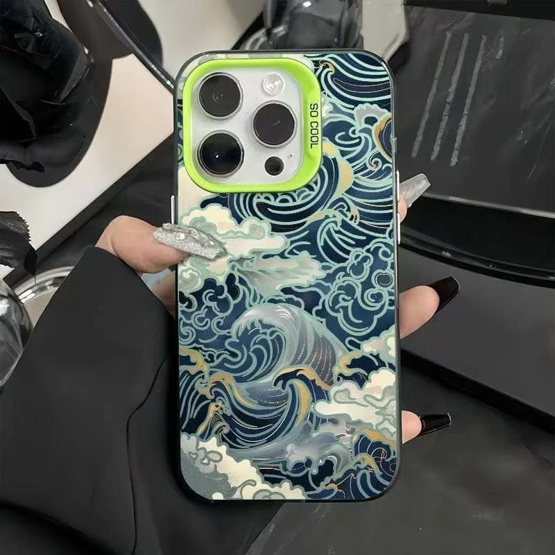 Ukiyoe Ocean Waves Artistic Matte Phone Case