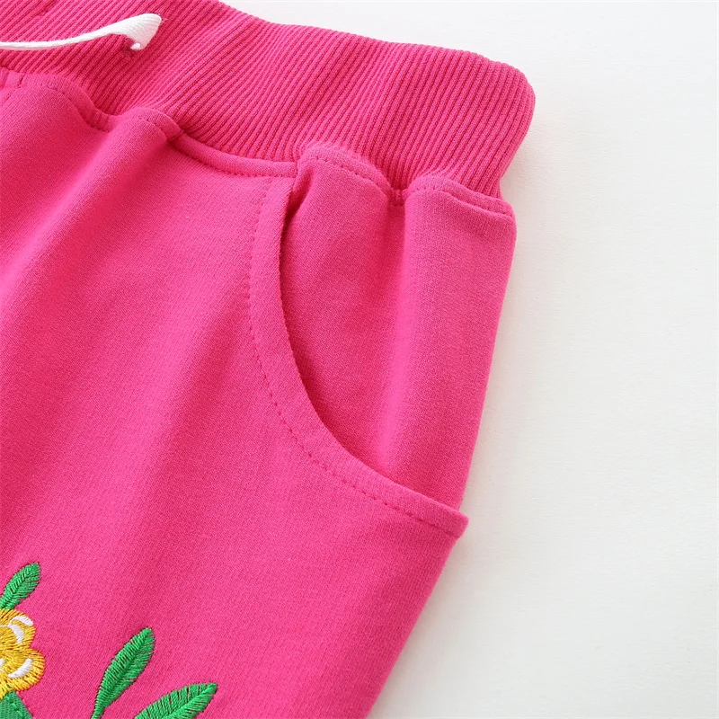 Jumping Meters 2-7T Summer Shorts For Boys Girls Pockets Sloth Applique Baby Drawstring Toddler Short Pants Fashion Kids Clothes kids shorts