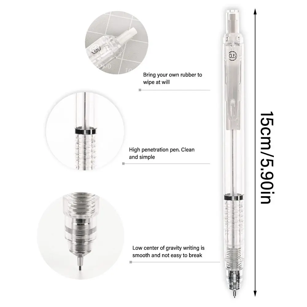 Simple Automatic Mechanical Pencil 0.5MM/0.7MM Plastic Drawing Special Pencil Office School Writing Art Supplies 6