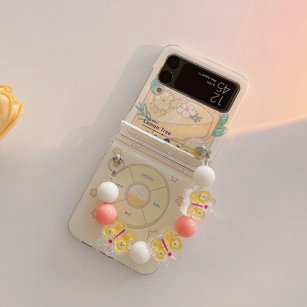 Korean Cartoon Pearl Bracelet Hairball Wrist Chain Case Cover