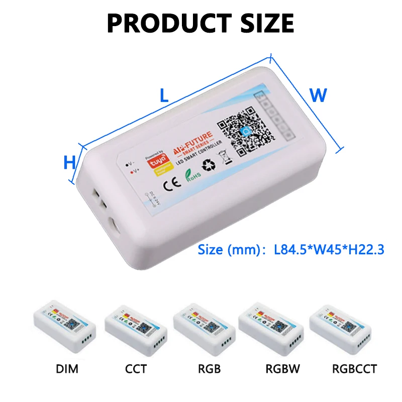 Controller Per Strisce LED Wi-Fi 12-24V RGB + Bianco – Compatibile Con Alexa E Google Home, Prodotto In Italia