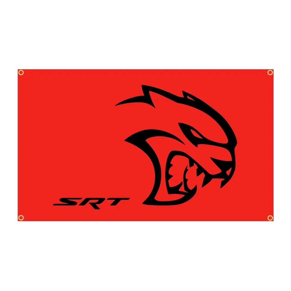 

3X5Ft SRT Hellcat Demon Dodge Challenger Car Racing Flag Banner -Ft Flags Decor,flag Decoration Banner Flag Banner