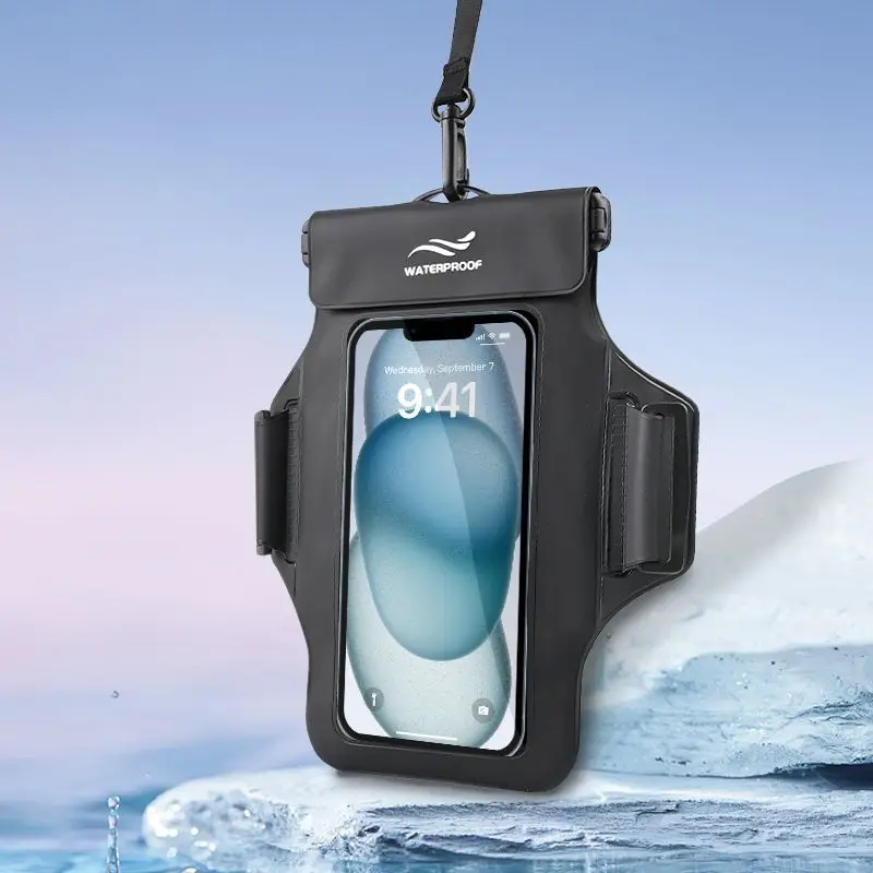 Dry bag Waterproof bag Waterproof phone case Swimming bag HAISSKY New Armband Waterproof Phone Pouch Universal Under Water Beach Pouch Swimming Bags Surfing Boating Touch Screen Dry Bag
