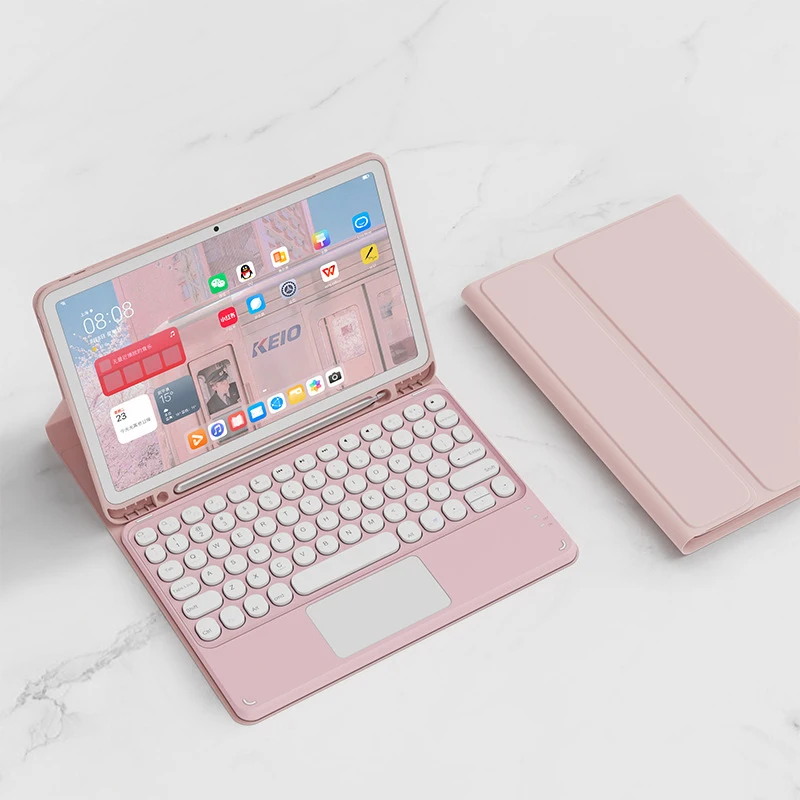 Smart Tablet Case with Touch Keyboard and Protective Cover
