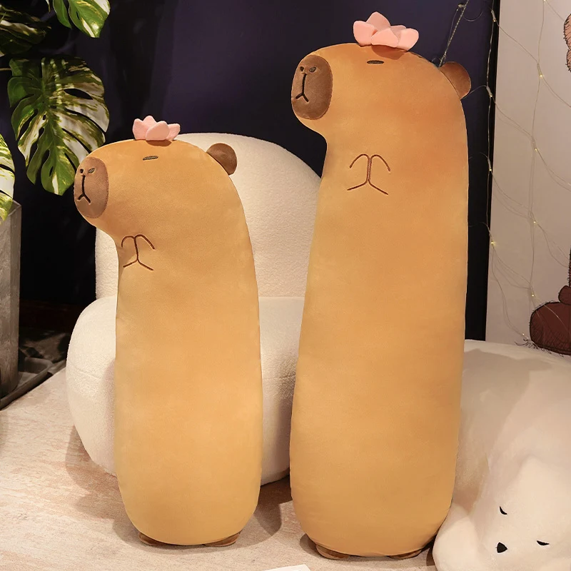 Kawaii Capybara Long Animal Roll Pillow (110cm) - Jumbo Edition