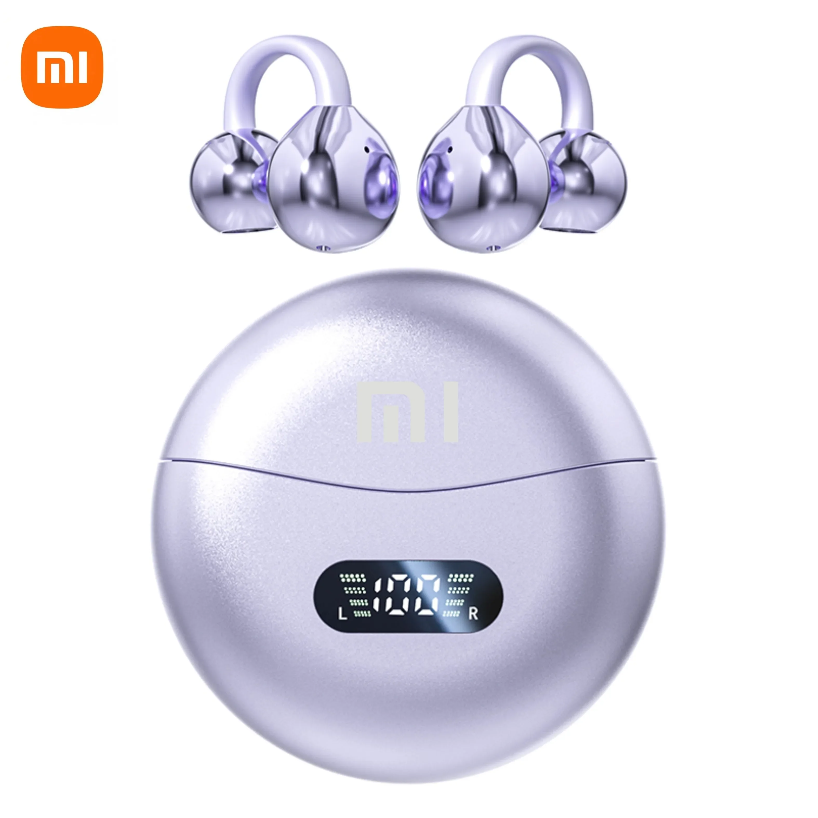 thumbnail image 1 of Xiaomi M79/M91 Auriculares inalámbricos Bluetooth 5.4 con clip y pantalla digital, auriculares deportivos impermeables con micrófono, 1 of 5