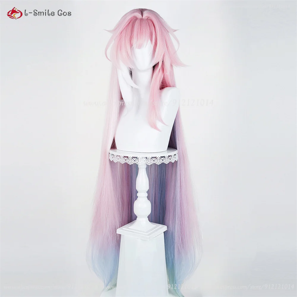 HSR Cyrene Cosplay Perücke 105/130cm Pink Mix Anime Hitzeresistent Synthetik 5
