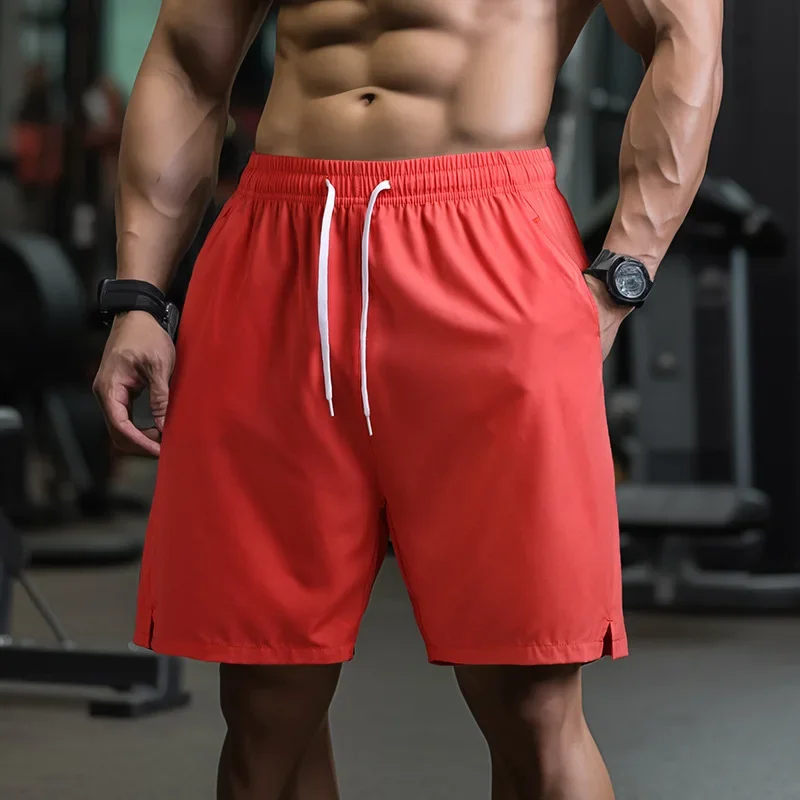 Men's Solid Color Quick Dry Beach Shorts Large Size