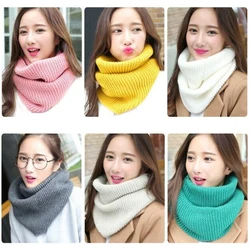 Fashion Women Knitting Scarf Simple Winter Warm Necklace Scarf For Women Clothing Accessories Imitation Cashmere Female Scarves