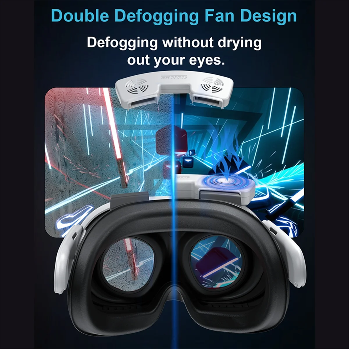 【BAAZ Fast】3가지 조절 가능한 풍속 및 설치가 쉬운 팬이 포함된 냉각 마스크