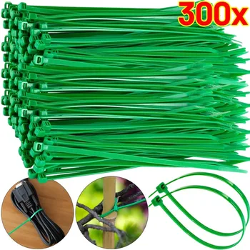 Multifunctional Green Nylon Cable Ties Adjustable Plants Fixed Ties Self-locking Heavy Duty Fastening Ring Sealing Wraps Strap