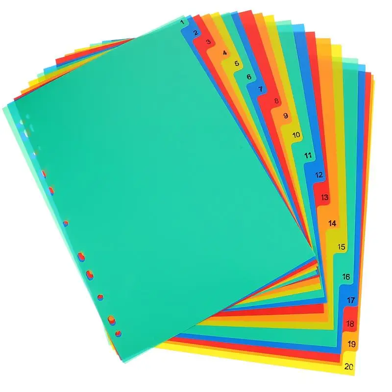 Notebook Binder Dividers 20pcs