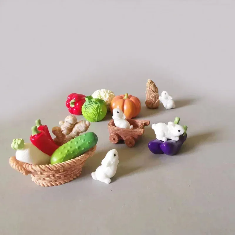 Miniature Fairy Garden Vegetable Figurines for Terrariums and Dollhouses