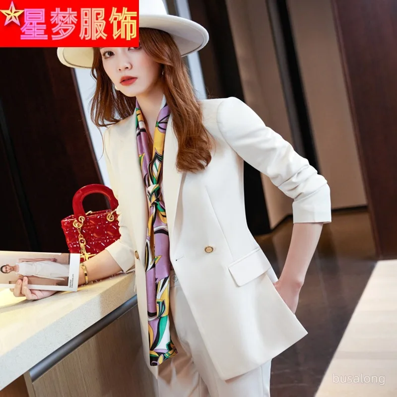 

2022 New Autumn and Winter Long Sleeves Business Women's Clothing Suit Business Formal Wear White-Collar Workwear Graceful Fashi