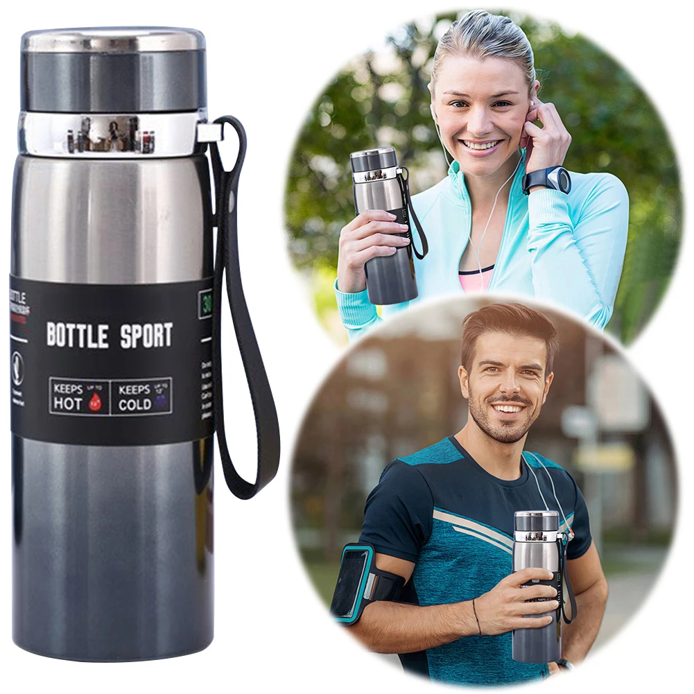 1L Insulated Thermal Cup with Handle Keep Cold and Hot Water